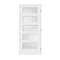 Codel Doors 28"x80"x1-3/8" Primed 5-Panel Equal Panel w/White Lami Glass Interior Shaker 7-1/4" LH Prehung Door 2468pri8405GLLH1D714 - alternate 1